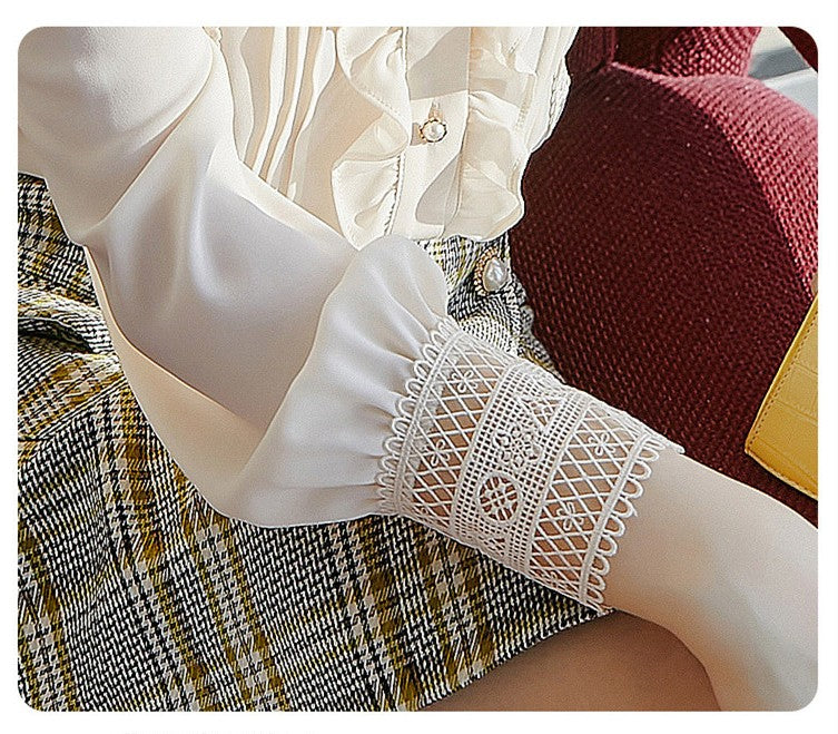 クラシカルレース フリルブラウス